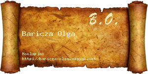 Baricza Olga névjegykártya