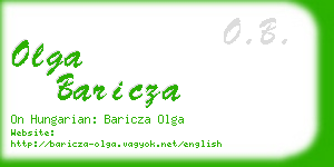 olga baricza business card